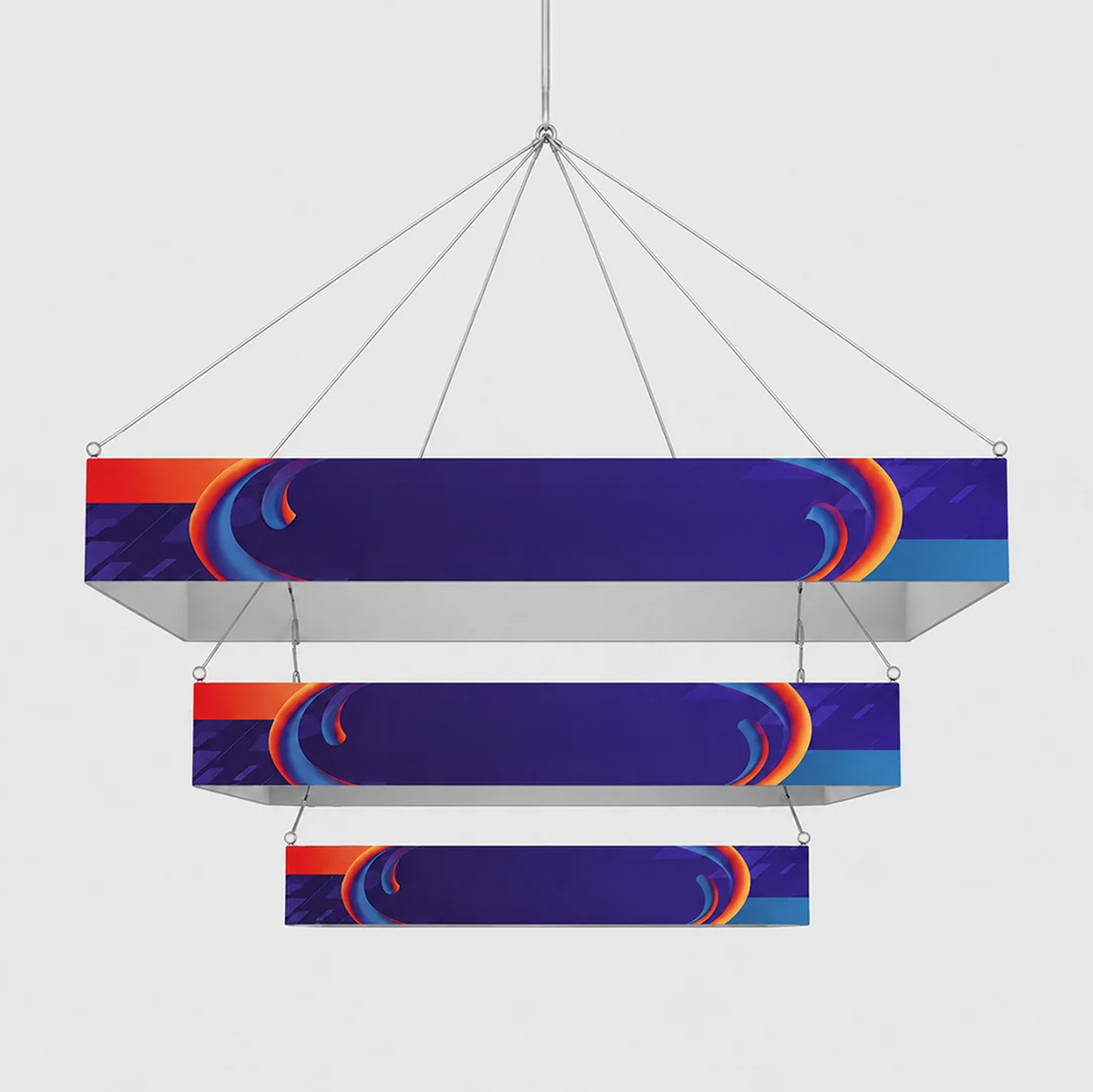 Tiered Square Hanging Banner