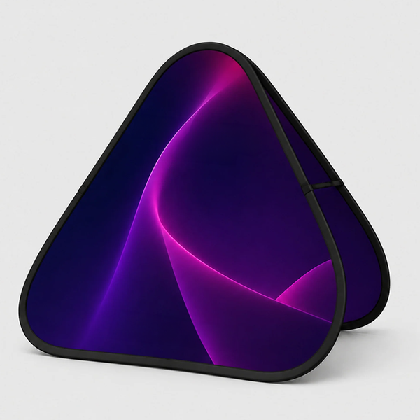 Triangle Fabric Pop Up Banners (Double Side Printed)