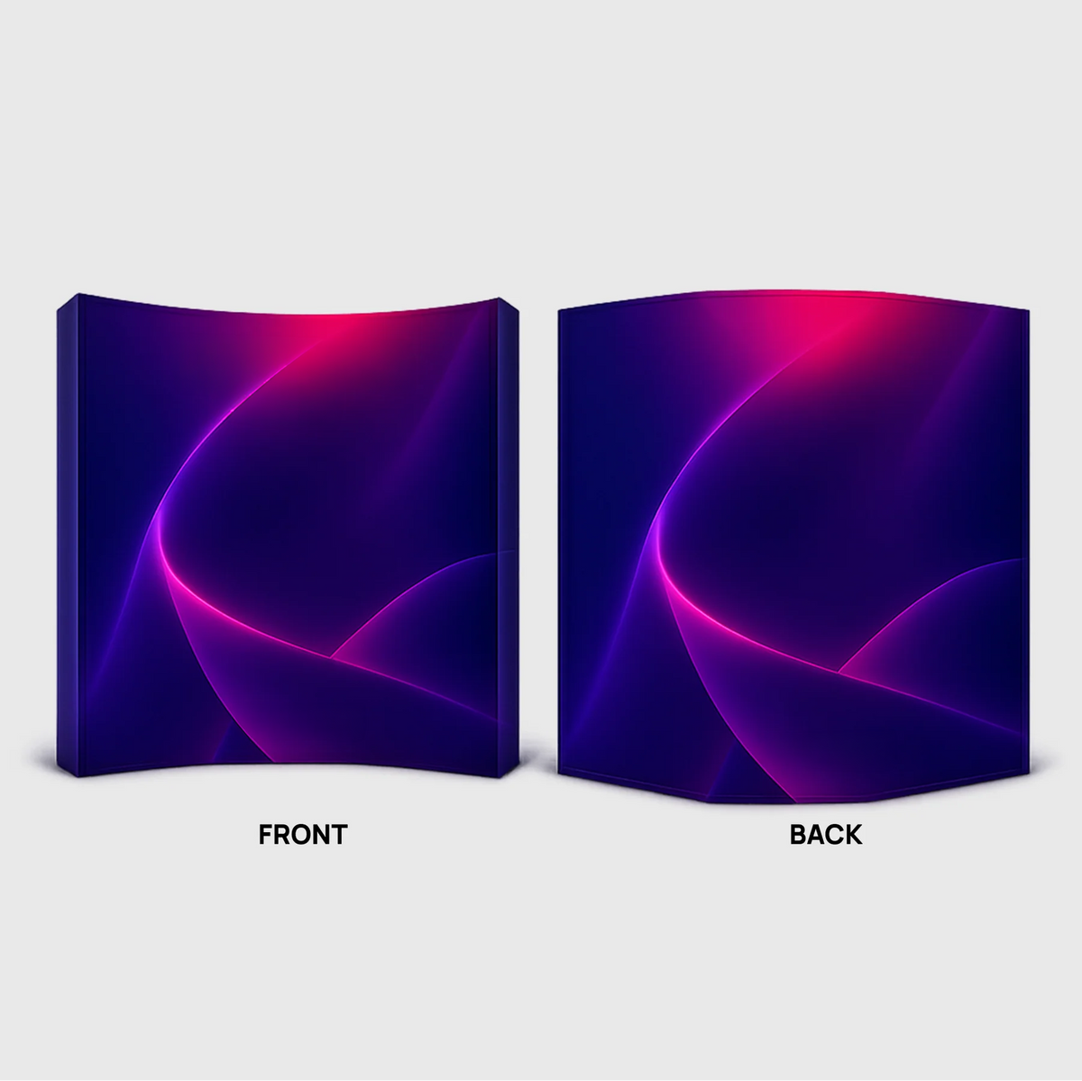 Fabric Pop Up Curved Velcro Media Wall