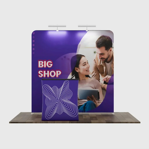 3x3m Straight Exhibit Pro 3-in-1 Display Kit with Hard Podium Case