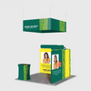 3x3m Booth Kit with Modular Walls, Hanging Banner & Counter