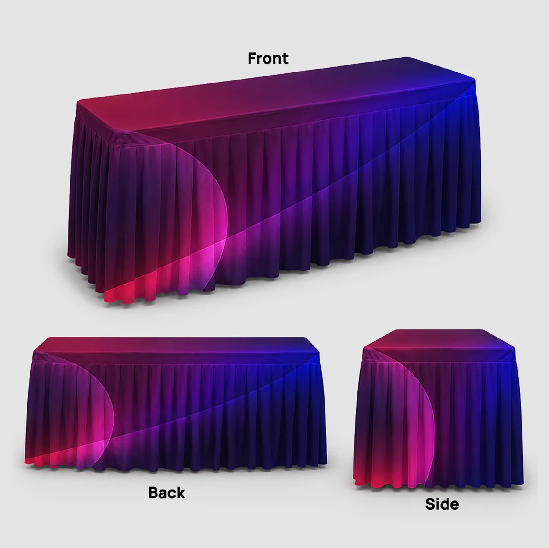 Custom Fitted Table Skirts with Top