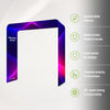 Square Shape Tension Fabric Display Arch With Header