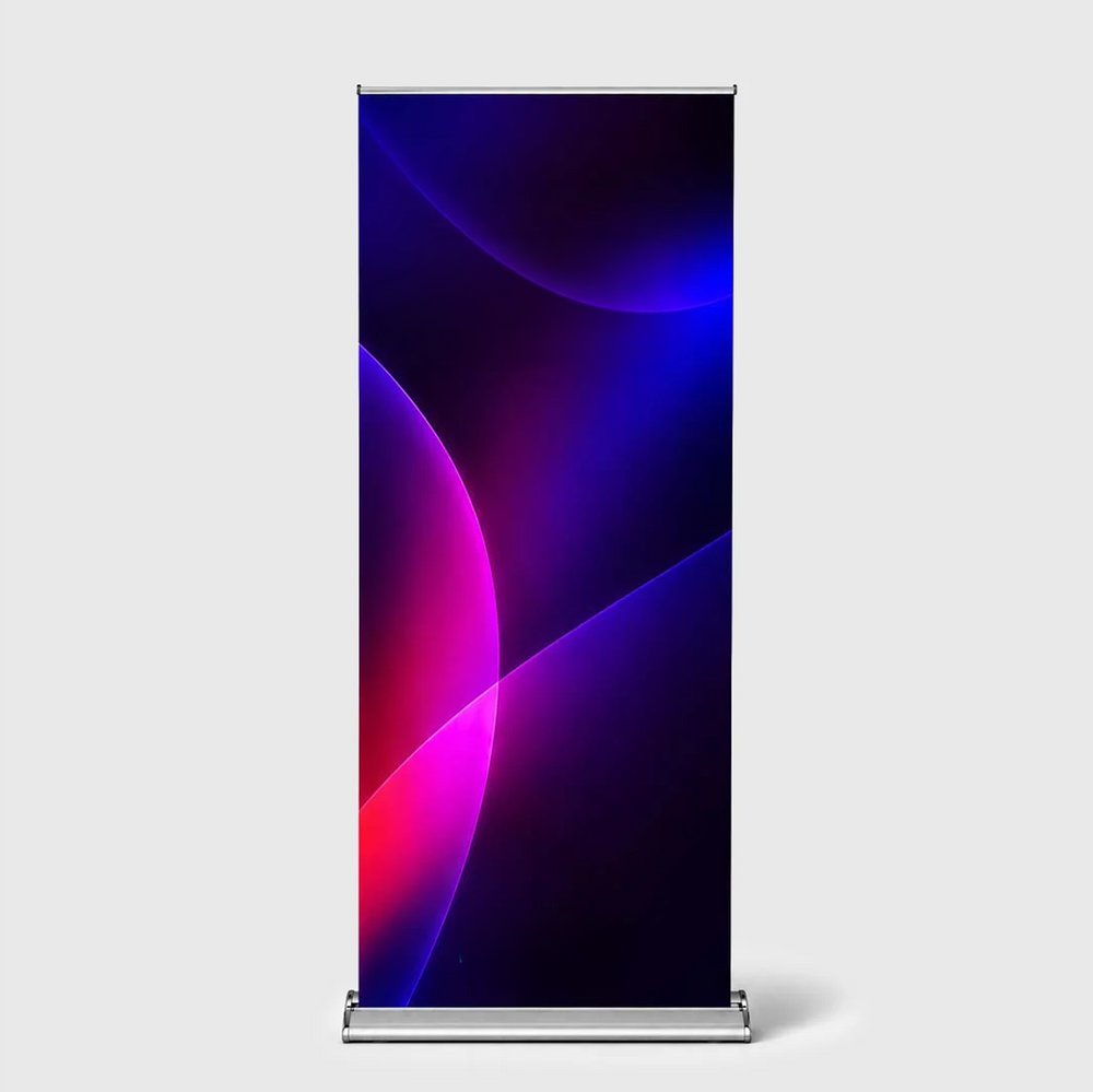 Silver Step Fabric Roll Up Banner