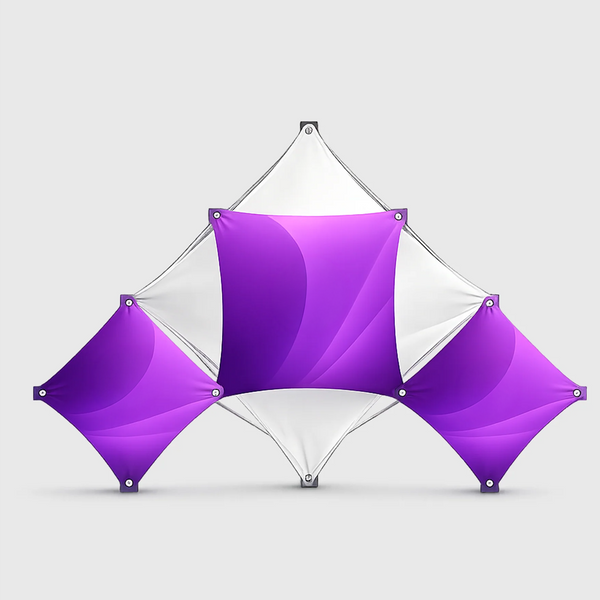 Medium Triangular Fabric GeoMetrix Pop Up Grid Display