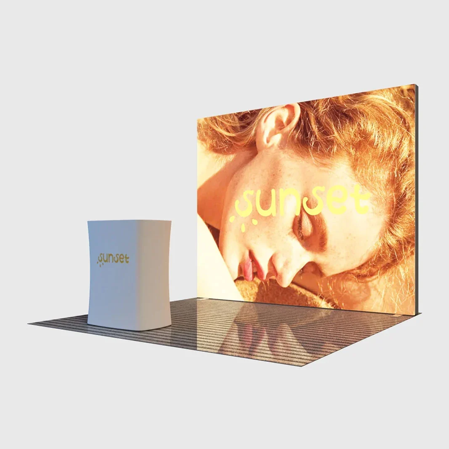 3x3m Backlit SEG Lightbox Wall with LED Counter