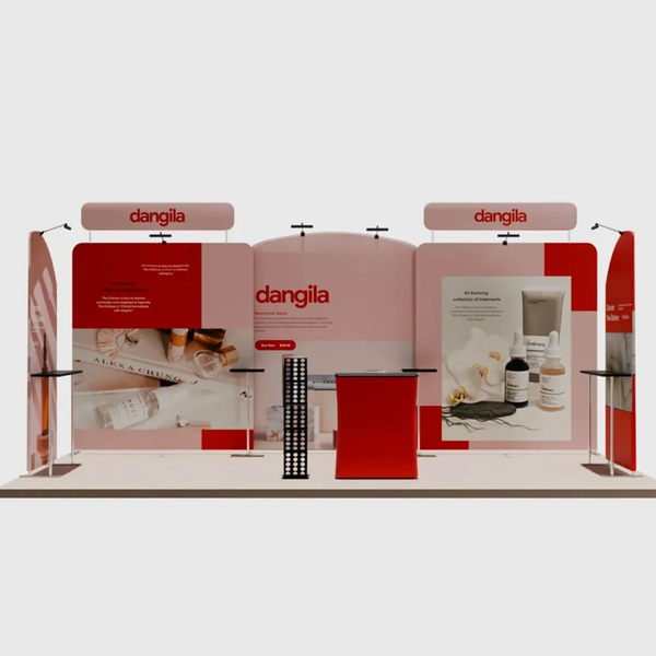 6m Straight Backdrop with Round Top Exhibition Kit