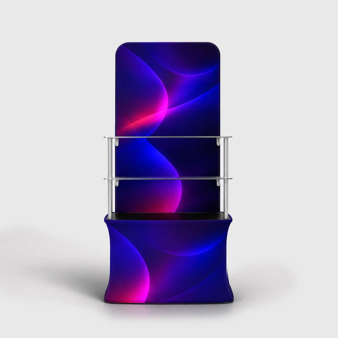 Fabric Tabletop Tower Display with Shelves