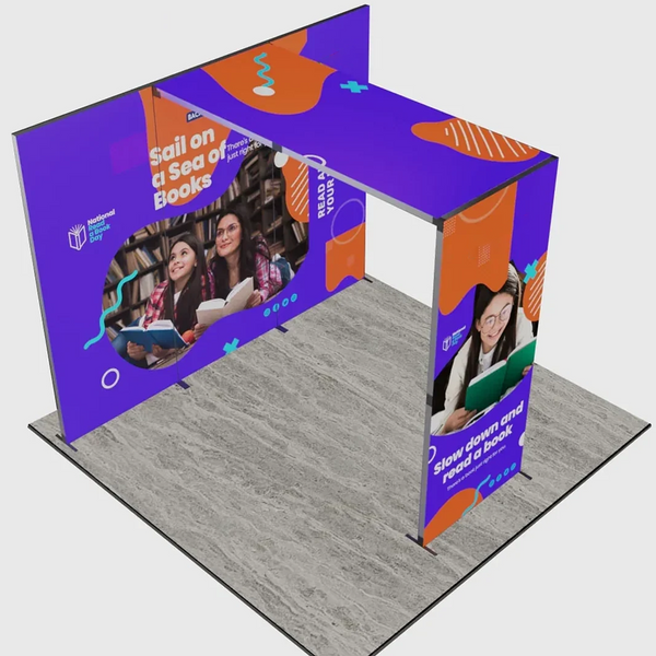 3m Folding SEG Backwall Kit with L-Arch Front & Top