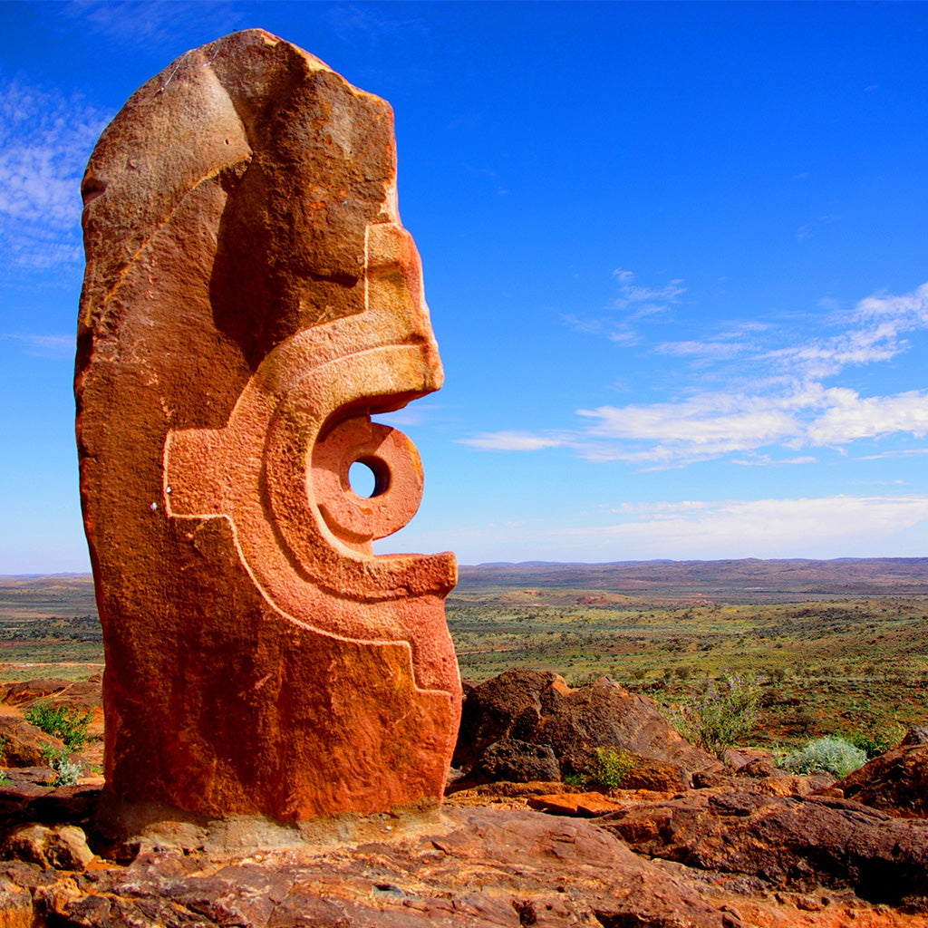 Main Sculpture At The Millennium Overlooks Broken Hill Backdrop