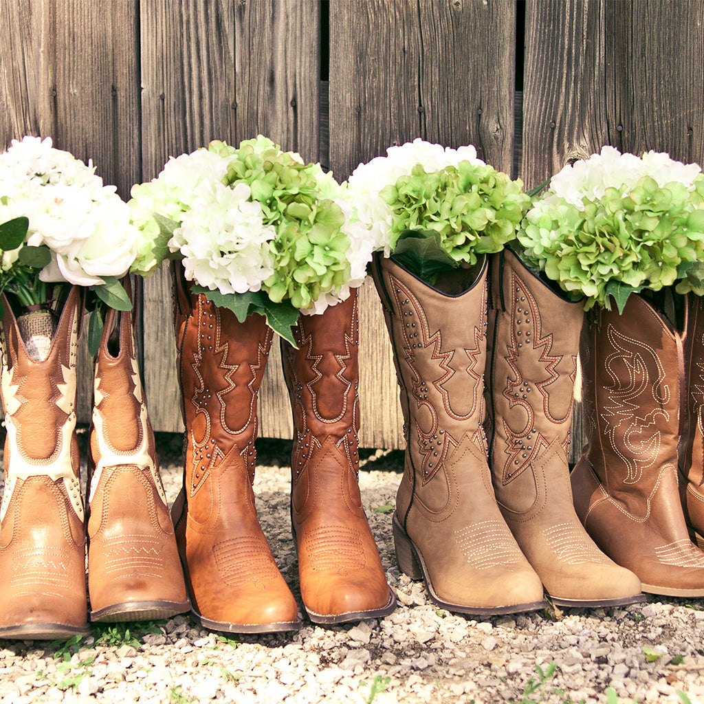 Flowers In Boots Backdrop