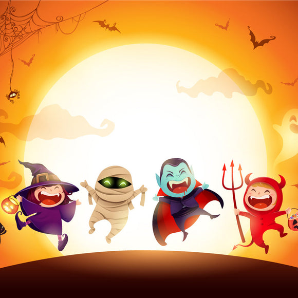 Halloween Kids Costume Party Backdrop