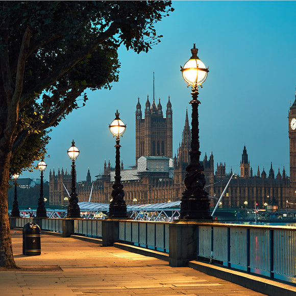 Big Ben and Houses of Parliament in Night London Backdrop