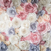 Backdrop of Colorful Paper Roses