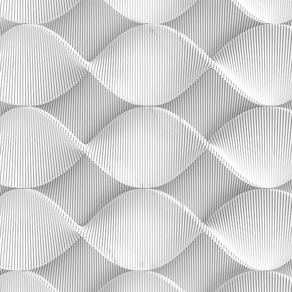 White Geometric Twisted Ribbon Background