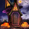 Halloween Scene With Fantasy Hut Backdrop