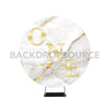 White Themed Birthday Party Circle Round Photo Booth Backdrop