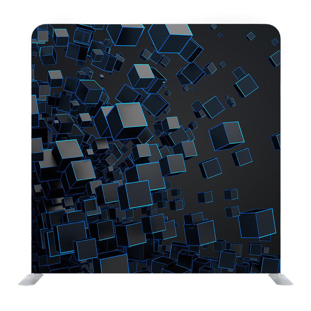 Abstract 3d Rendering of Chaotic Particles Media Wall