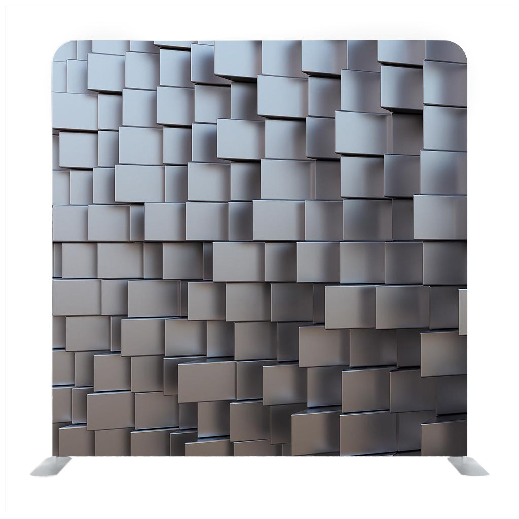 Abstract 3d Silver boxe wall design Backrop