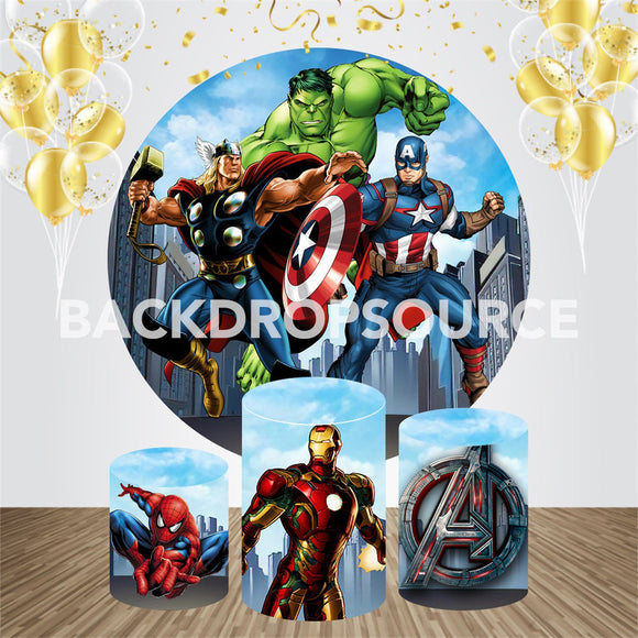 Iron Man Event Party Round Backdrop Kit