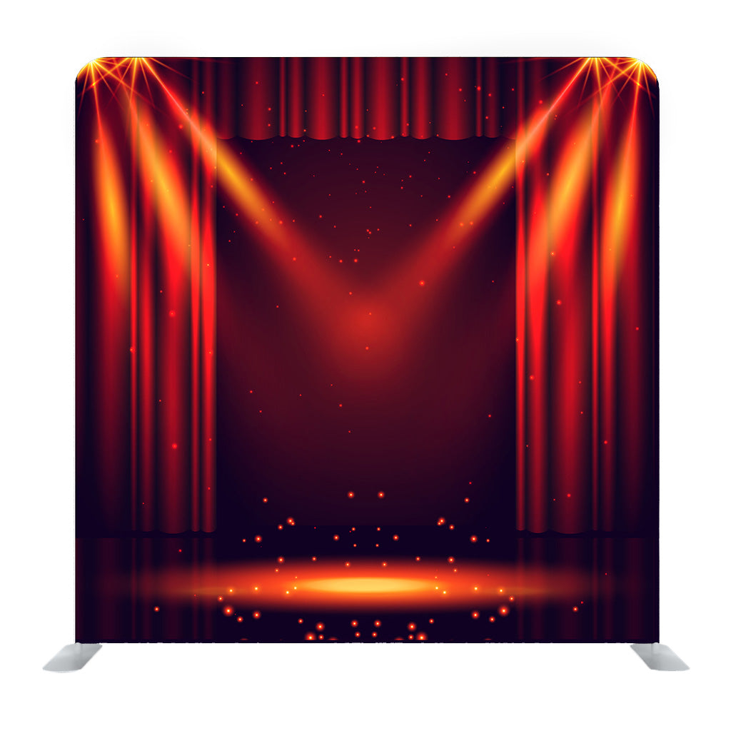 Beautiful Theater Stage With Lights Focus Background Media Wall