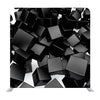 Black 3D Cubes Textured Media Wall