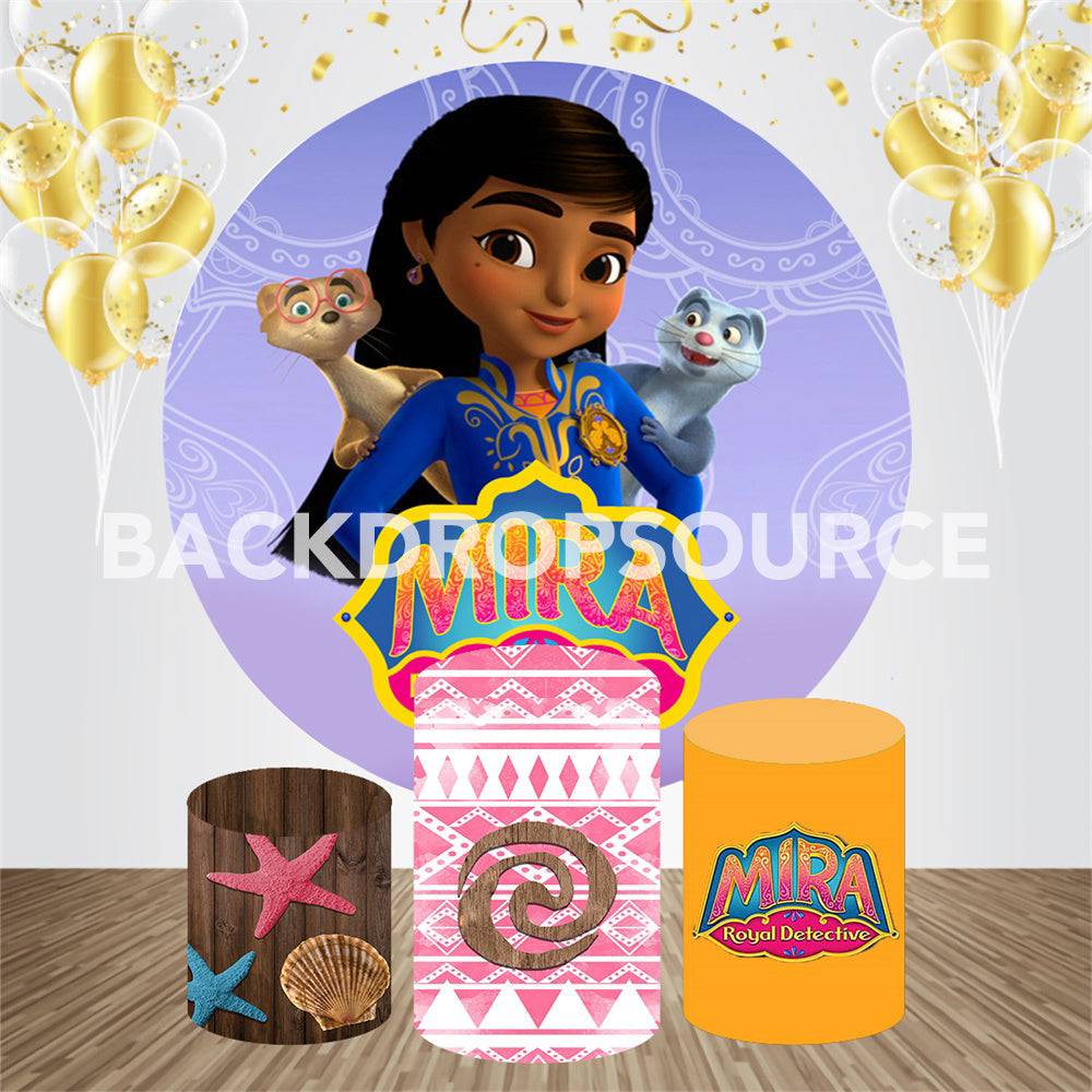 Mira Royal Detective Themed Event Party Round Backdrop Kit