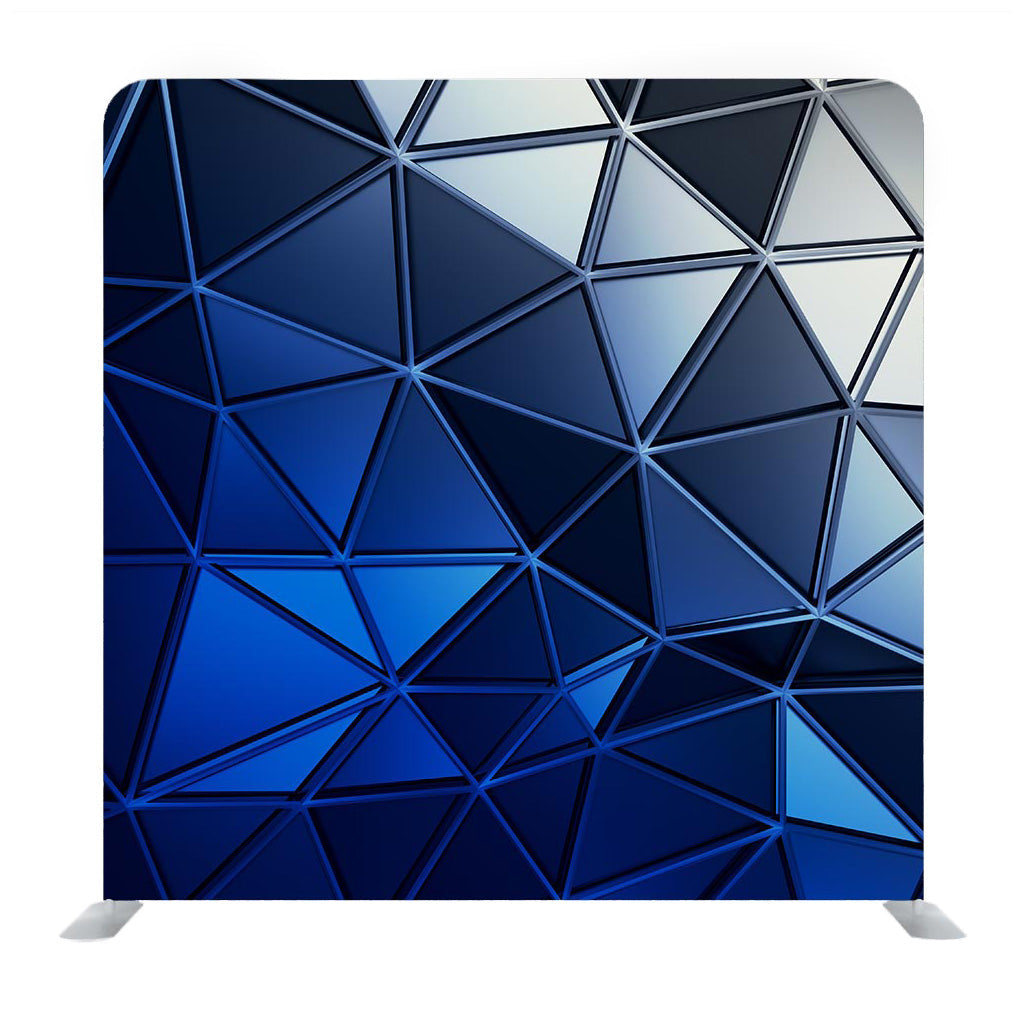 Blue 3D Triangle Abstract Media Wall
