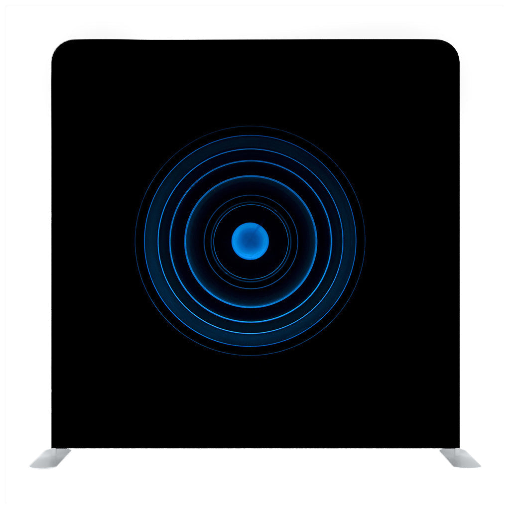Blue Circle With Black Back Ground Backdrop