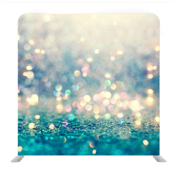 Blue Glitter Gradient Media Wall