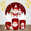 Santa Claus Themed Event Party Round Backdrop Kit