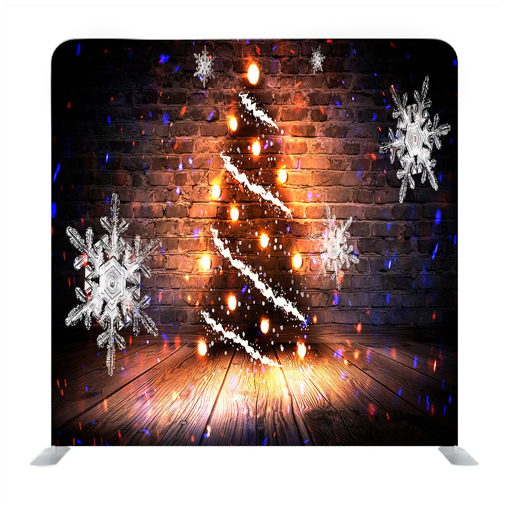 Christmas Tree Lights Decor Media Wall