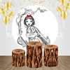 Pencil Art of Princess Event Party Round Backdrop Kit