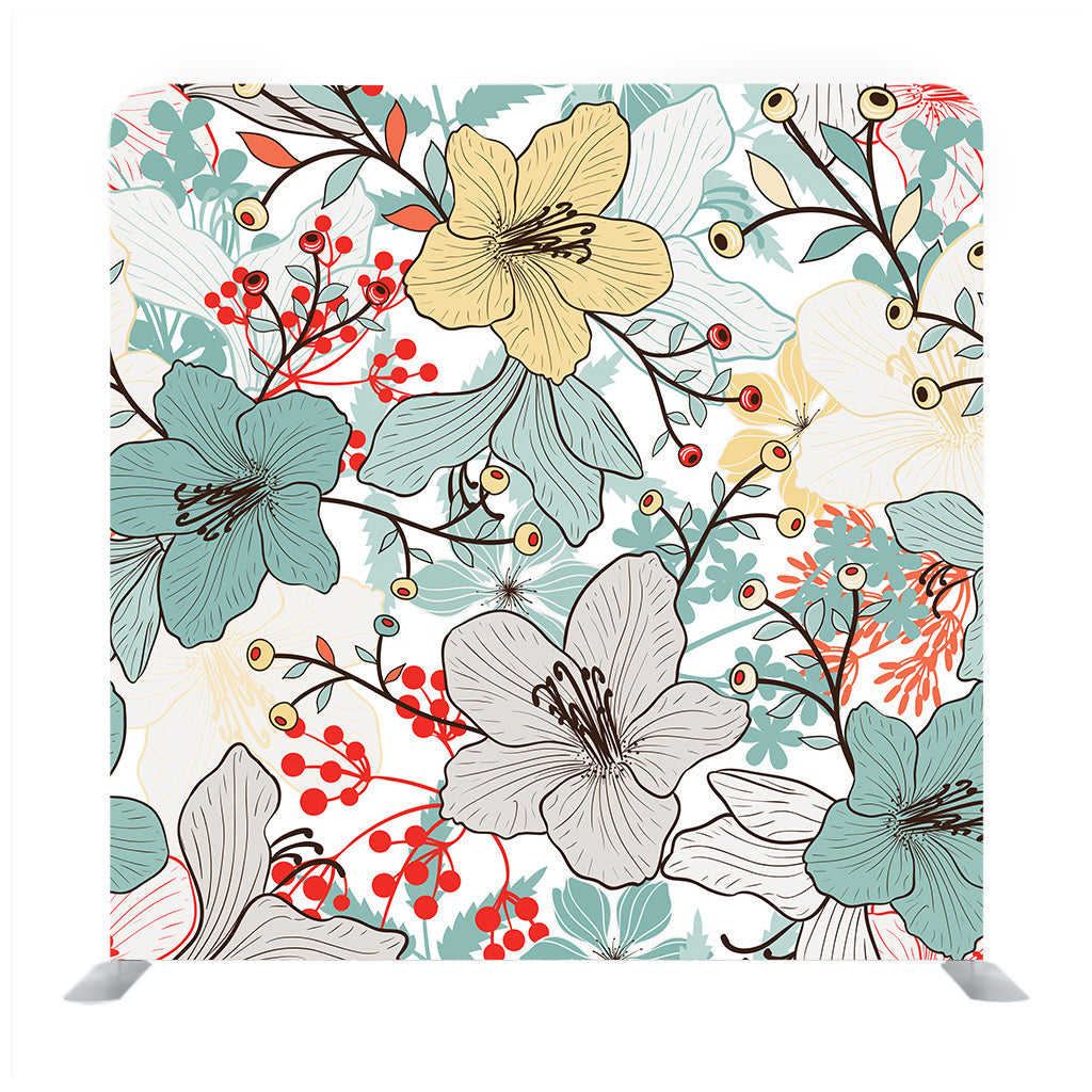 Floral Art Pattern Background Media Wall
