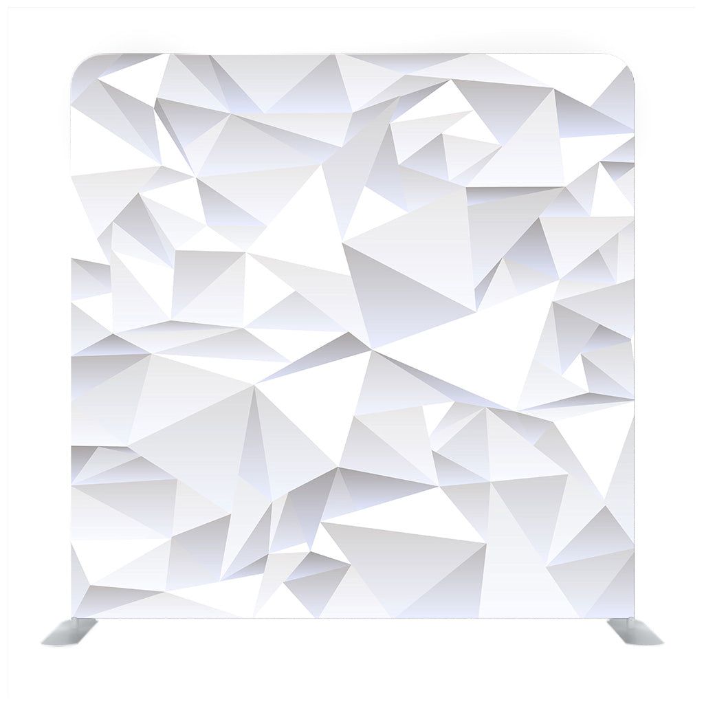 Geometric White Triangle Media Wall