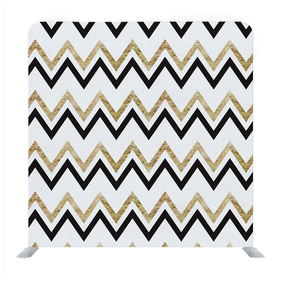 Golden and black zig zag striped Backdrop