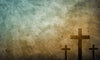Green Yellow Grunge Crucifix Print Photography Backdrop