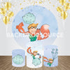 Baby Boy Cartoon Themed Event Party Round Backdrop Kit