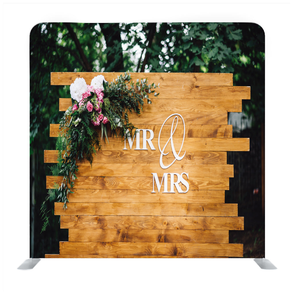 Mr _ Mrs Top Table Decor with Wood Media Wall