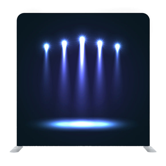 Night Stage with Lighting Spotlight Media Wall