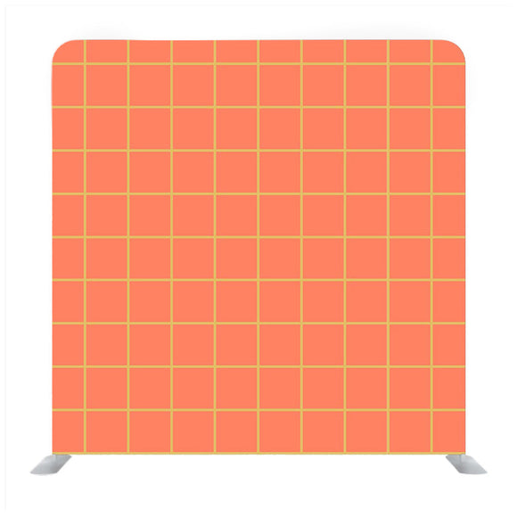 Orange colour graphic Media wall