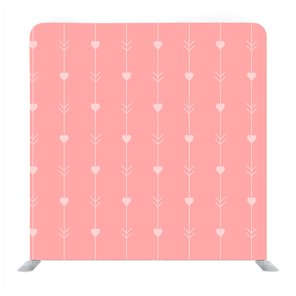 Pattern of Heart and Line Design on Pink Backdrop