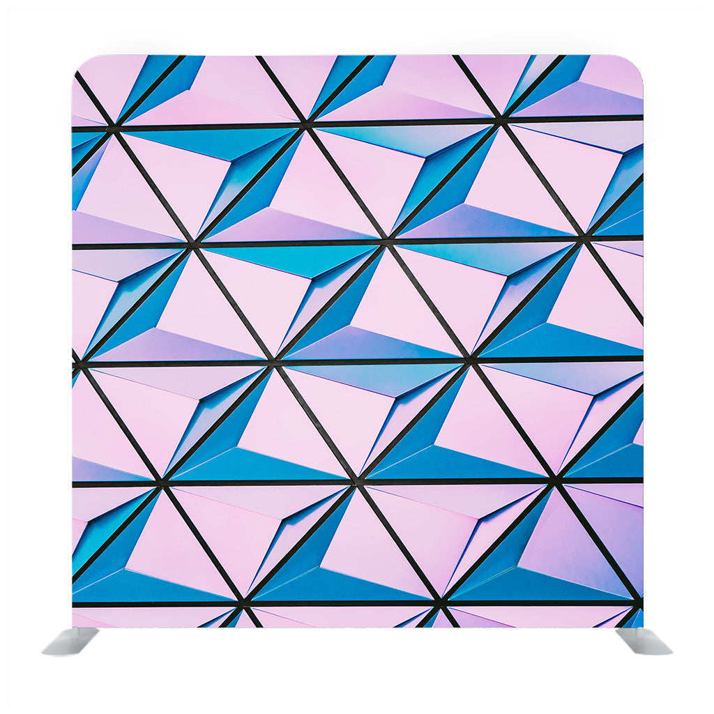 Pink Blue Geometric Triangle Pattern Media wall