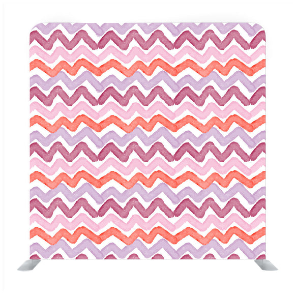 Pink and white watercolor background in chevron pattern Media wall