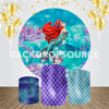 The Little Mermaid Event Party Round Backdrop Kit