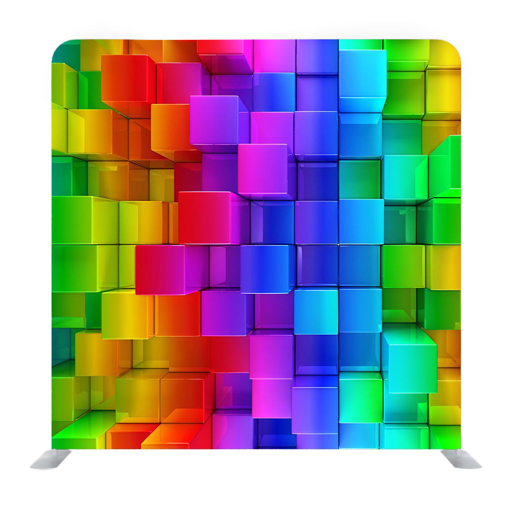 Rainbow of Colorful Boxes Media Wall