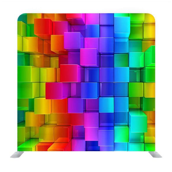 Rainbow of Colorful Boxes Media Wall