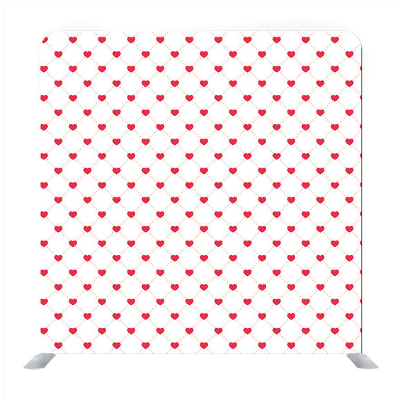 Red Heart Pattern With White Background Media wall