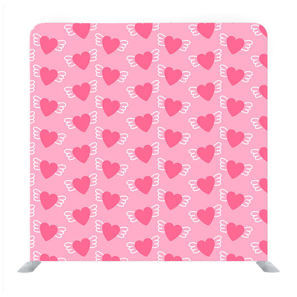 Red  heart with pink Media wall