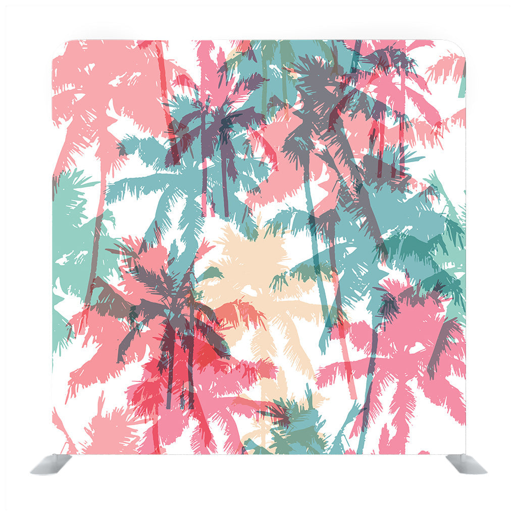 Seamless Pattern With Palm Trees Media Wall